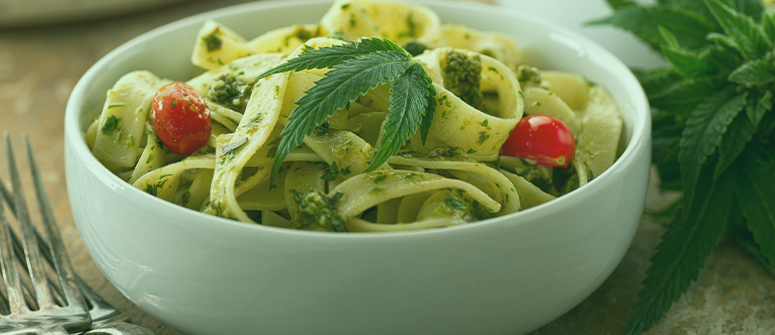 Cannabis caprese salad