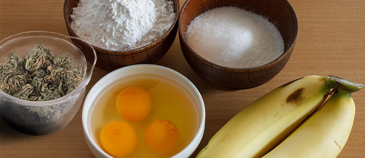 Pan de banana con cannabis - método 2