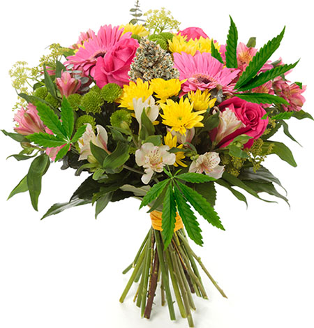 Marijuana flower bouquet